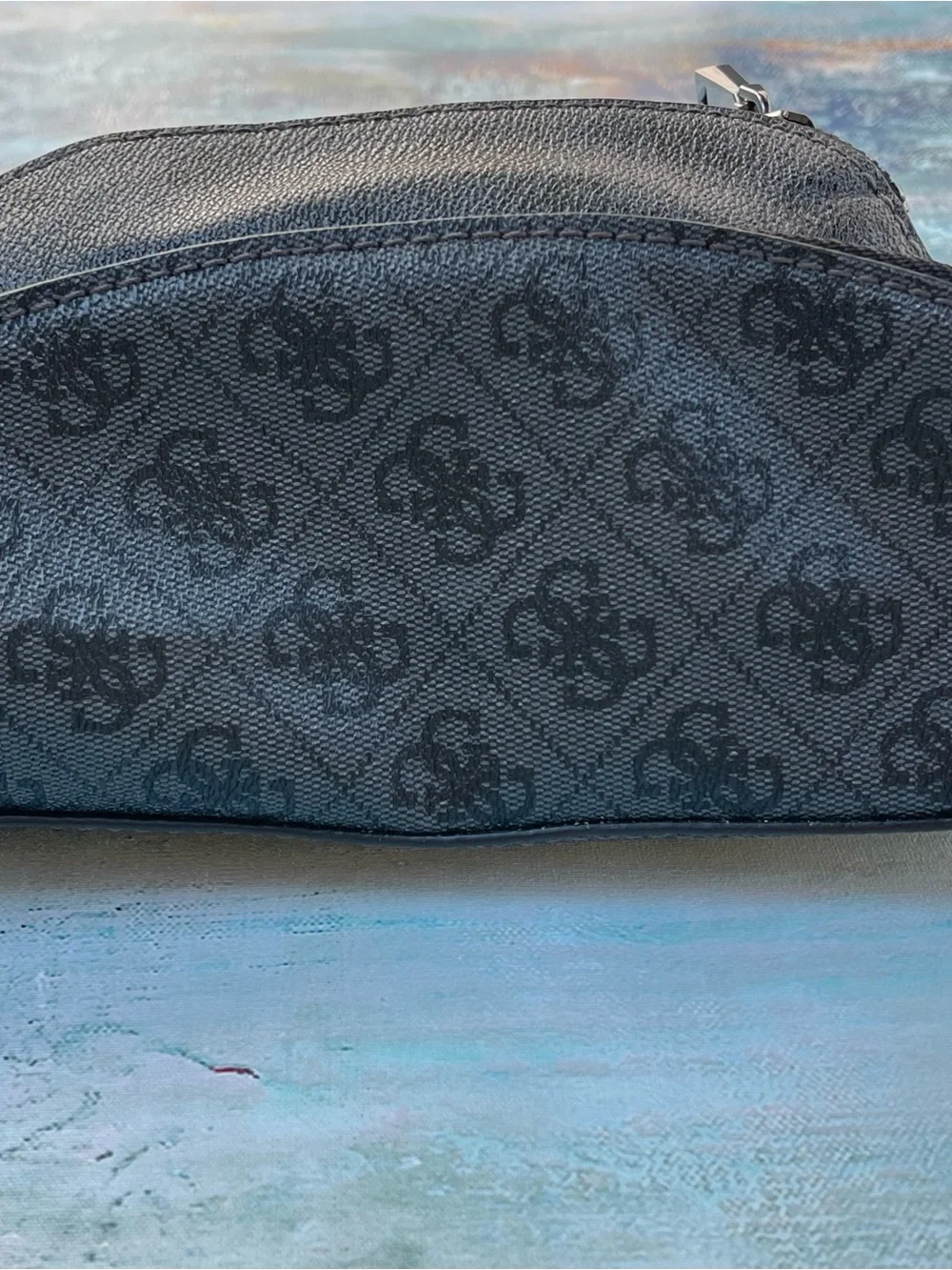 GUESS Manhattan Belt Bag Fanny Pack Sling Bag Charcoal 4G Monogram Logo